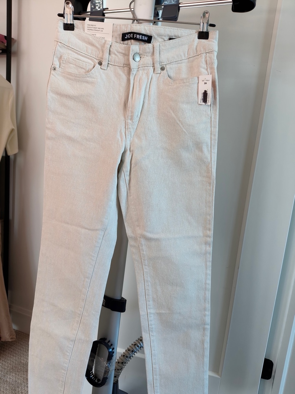 Joe Fresh Cream Straight Leg Jeans